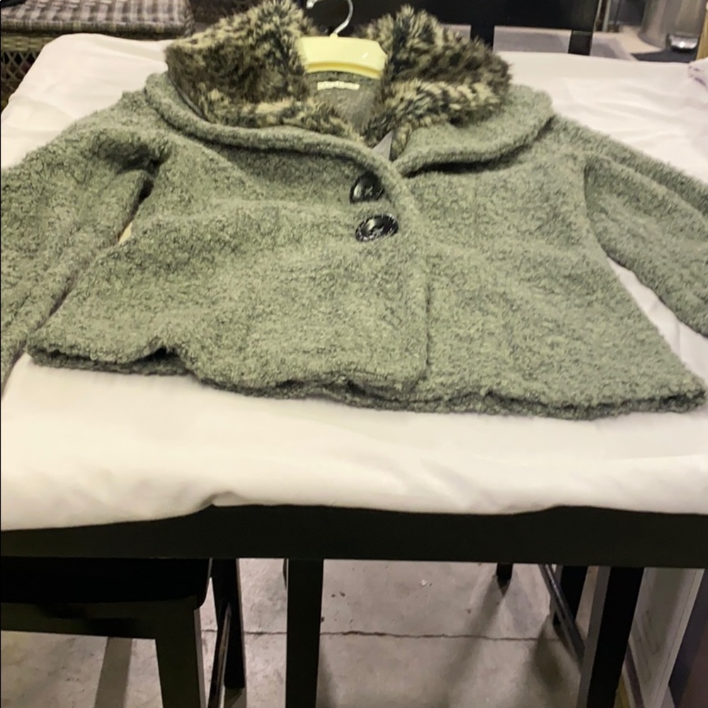 Removal Fur Wool like Jacket